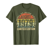 Load image into Gallery viewer, Born August 1979 Limited Edition Bday Gifts 40th Birthday T-Shirt 116205