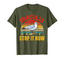 Load image into Gallery viewer, Funny shirts V-neck Tank top Hoodie sweatshirt usa uk au ca gifts for Vintage Retro Seagulls Bird Lover Stop It Now Funny Seagulls T-Shirt 231868