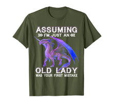 Load image into Gallery viewer, Assuming I'm just an Old Lady Was Your First Mistake TShirt 511593