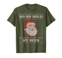 Load image into Gallery viewer, Funny shirts V-neck Tank top Hoodie sweatshirt usa uk au ca gifts for Ugly Christmas Santa, Ho Ho Hold My Beer T-Shirt 103095