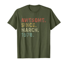 Load image into Gallery viewer, Awesome Since March 1970 50th Birthday Gifts 50 Years Old TShirt133909