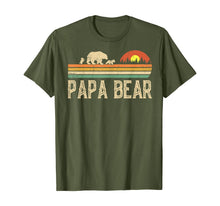 Load image into Gallery viewer, Mens Papa Bear Vintage Art Daddy Wildling Father's Day Dad TShirt423569
