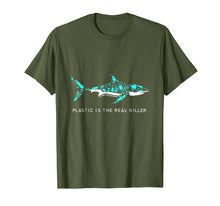 Load image into Gallery viewer, Funny shirts V-neck Tank top Hoodie sweatshirt usa uk au ca gifts for Plastic is the real killer T shirt shark Shirt 919556
