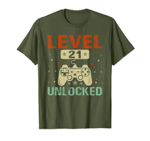 Load image into Gallery viewer, Level 21 Unlocked Shirt Funny Video Gamer 21st Birthday Gift