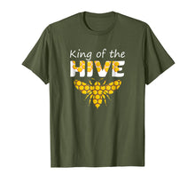 Load image into Gallery viewer, Beekeeping King Of The Hive Tshirt Beekeeper Bee Funny Gifts