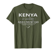 Load image into Gallery viewer, Funny shirts V-neck Tank top Hoodie sweatshirt usa uk au ca gifts for Kenya T-Shirt Is Calling I Must Go - Funny Kenya Gifts 932836