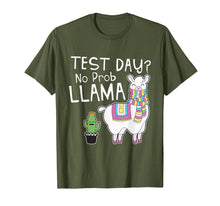 Load image into Gallery viewer, Funny shirts V-neck Tank top Hoodie sweatshirt usa uk au ca gifts for Teacher Test Day No Prob Llama Testing Shirt for Teachers T-Shirt 1643116