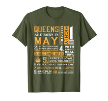 Load image into Gallery viewer, May Birthday Gifts - Queens Are Born In May T-Shirt