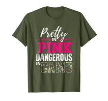 Load image into Gallery viewer, Funny shirts V-neck Tank top Hoodie sweatshirt usa uk au ca gifts for Pretty Pink Dangerous Camo T Shirt Hunting Girl 1397645