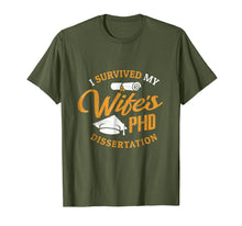Load image into Gallery viewer, Funny shirts V-neck Tank top Hoodie sweatshirt usa uk au ca gifts for PHD Wife Shirt I Survived My Wife's PHD Dissertation Gift 3083761