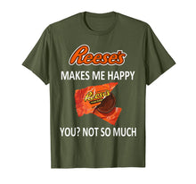Load image into Gallery viewer, Funny shirts V-neck Tank top Hoodie sweatshirt usa uk au ca gifts for Reese's Makes Me Happy You No So Much T-Shirt 163257