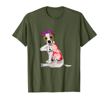 Load image into Gallery viewer, Women Gifts Jack Russell Terrier Dog Tattoo I Love Mom T-Shirt-990657
