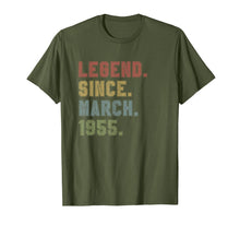 Load image into Gallery viewer, Legend Since March 1955 65th Birthday 65 Years Old Gifts T-Shirt-808013