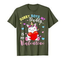 Load image into Gallery viewer, Sorry Boys Daddy Is My Valentine Cute Unicorn Lover Gifts T-Shirt-1227536