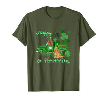 Load image into Gallery viewer, Cocker Spaniel Riding Green Truck St Patrick's Day Gifts T-Shirt-1276226