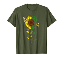 Load image into Gallery viewer, Bee Happy Canabis Sunflower Weed Gift TShirt745379