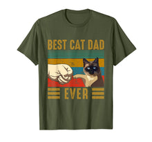 Load image into Gallery viewer, Retro Vintage Best Cat Dad Ever Fathers day Siamese Cat Gift T-Shirt-1185863
