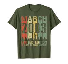 Load image into Gallery viewer, March 2003 Limited Edition Born 2003 17th Birthday Gifts T-Shirt-1136030