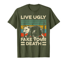 Load image into Gallery viewer, Live Ugly Fake Your Death Retro Vintage Opossum TShirt17102