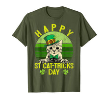Load image into Gallery viewer, St Patricks Day Gifts Happy St Cat Tricks Day Cat Leprechaun TShirt856347