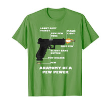 Load image into Gallery viewer, Anatomy of a Pew Pewer Meme Gun and Ammo Lover T-Shirt-223516