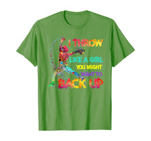 Load image into Gallery viewer, I Throw Like A Girl You Might Want To Back Up Softball Gifts TShirt224859