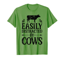 Load image into Gallery viewer, Easily Distracted By Cows T Shirt Cow Men Women Gifts Farmer 259362