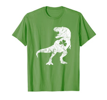 Load image into Gallery viewer, Dinosaur Shamrock Green St Patrick's Day Gifts Boys Kids T-Shirt-2466370