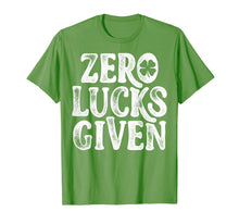 Load image into Gallery viewer, Zero Lucks Given St Patricks Day Women Girls Shamrock Gifts TShirt848155