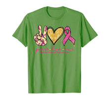 Load image into Gallery viewer, Peace Love Cure Pink Ribbon Breast Cancer Awareness Gift T-Shirt-582394