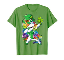 Load image into Gallery viewer, St Patricks Day Girls Dabbing Unicorn Leprechaun Lepricorn TShirt46860