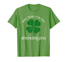 Load image into Gallery viewer, Just Here For The Shenanigans St Patrick's Day Funny T-Shirt-1567668