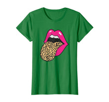 Load image into Gallery viewer, Hot Pink Lips Leopard Tongue Trendy Cheetah Animal Print TShirt393349