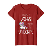 Load image into Gallery viewer, Say No To Drugs Say Yes To Unicorns Red Ribbon Week Awarness T-Shirt