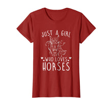 Load image into Gallery viewer, Funny shirts V-neck Tank top Hoodie sweatshirt usa uk au ca gifts for Just A Girl Who Loves Horses Shirt Horseback Riding Gifts 2102493