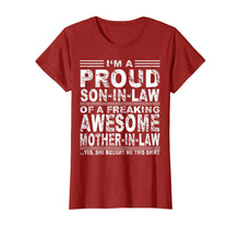 Load image into Gallery viewer, Funny shirts V-neck Tank top Hoodie sweatshirt usa uk au ca gifts for I'm A Proud Son In Law Of A Freaking Awesome Mother In Law 1127200