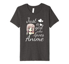 Load image into Gallery viewer, Funny shirts V-neck Tank top Hoodie sweatshirt usa uk au ca gifts for Teenage Girl Anime Shirt | Just a Girl Who Loves Anime 2393077