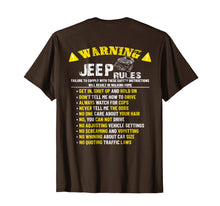 Load image into Gallery viewer, Funny shirts V-neck Tank top Hoodie sweatshirt usa uk au ca gifts for Warning Jeep rules funny gift shirt t-shirt 2496860