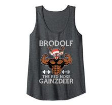 Load image into Gallery viewer, Brodolf The Red Nose Gainzdeer Tee Merry Liftmas Christmas Tank Top-1532895