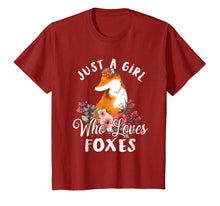 Load image into Gallery viewer, Funny shirts V-neck Tank top Hoodie sweatshirt usa uk au ca gifts for Just a Girl Who Loves Foxes T shirt 255537