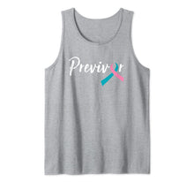 Load image into Gallery viewer, Script Previvor With Pink & Teal Ribbon Tank Top