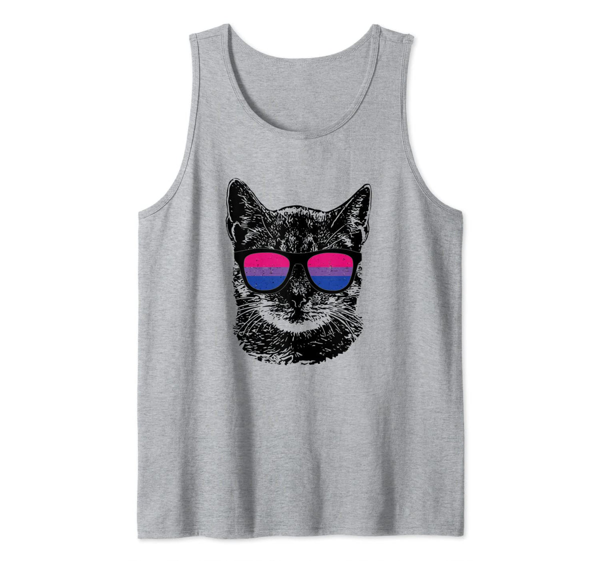 Bisexual Gay Pride Flag Cat LGBT Sunglasses Tank Top Australia Shirts