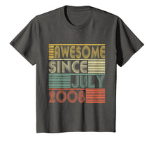 Load image into Gallery viewer, Awesome Since July 2008 Shirt 11th Birthday Gifts 11 Yrs Old 119970