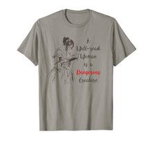 Load image into Gallery viewer, Funny shirts V-neck Tank top Hoodie sweatshirt usa uk au ca gifts for Feminist Dangerous Well-Read Woman Book T-Shirt Vintage Nerd 1870766