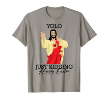 Load image into Gallery viewer, Yolo Just Kidding Happy Easter Funny Jesus Shirt