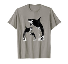 Load image into Gallery viewer, Killer Whale Shirt. Jumping Orca Killer Whales T Shirts