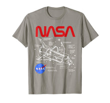 Load image into Gallery viewer, Funny shirts V-neck Tank top Hoodie sweatshirt usa uk au ca gifts for NASA Space Shuttle Schematic Layout Graphic T-Shirt 634002