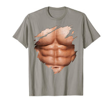 Load image into Gallery viewer, Chest Six Pack Abs Muscles T-Shirt Torn Shirt Beach Body