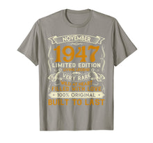Load image into Gallery viewer, November 1947 Shirt 72 Years Old 72nd Birthday Gifts T-Shirt