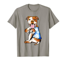 Load image into Gallery viewer, Mother's Day Gifts Pit Bull Dog Tattoo I Love Mom T-Shirt-509518